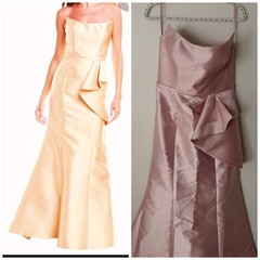 Rene Ruiz Collection Womens Mikado Gown Sz 8 Rose Gold NWT Bodice Mermaid