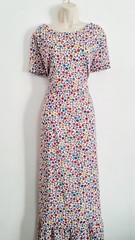 Seasalt Size 14 RRP £80 BNWT White Floral Ditsy Pattern Long Maxi Summer Dress