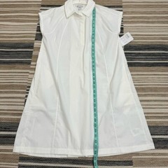 Athleta Performance Poplin Collared Lightweight Shirtdress UPF 50+ White Size S