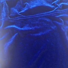 VTG Y2K 1990&rsquo;s Midnight Glo 13/14 M Velvet Royal Blue Spaghetti Strap Mini Dress