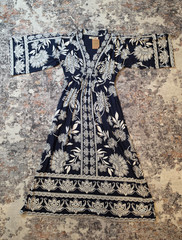 Boden Nell Kimono Midi Jersey Dress Navy Elegant Blossom Size 6R (NWT)