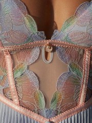 For Love & Lemons VS High Tide Embroidered Slip Dress Baby Blue XL Mermaid Beach