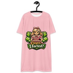 Oops I Farted! Funny Farting Girl T-shirt dress