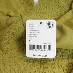 NWT Free People Sundrenched Solid Maxi Dress Medium Bitter Oil Yellow Green