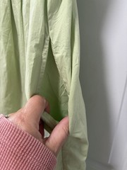 American Eagle NWT size Medium Light Green Ruched Cotton Poplin Midi Dress