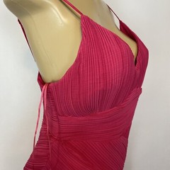 Do Be Pink Textured Lined Sleeveless Dress Juniors Size L Adjustable Straps $78