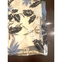 NWT Lulus Semi Sheer Mesh Floral Overlay Dress S Embroidery Beaded Formal Party