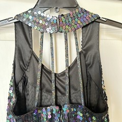 New Robert Anthony Sequin Beaded Bodycon Dress Size 12 Vintage Y2K 1990s Prom