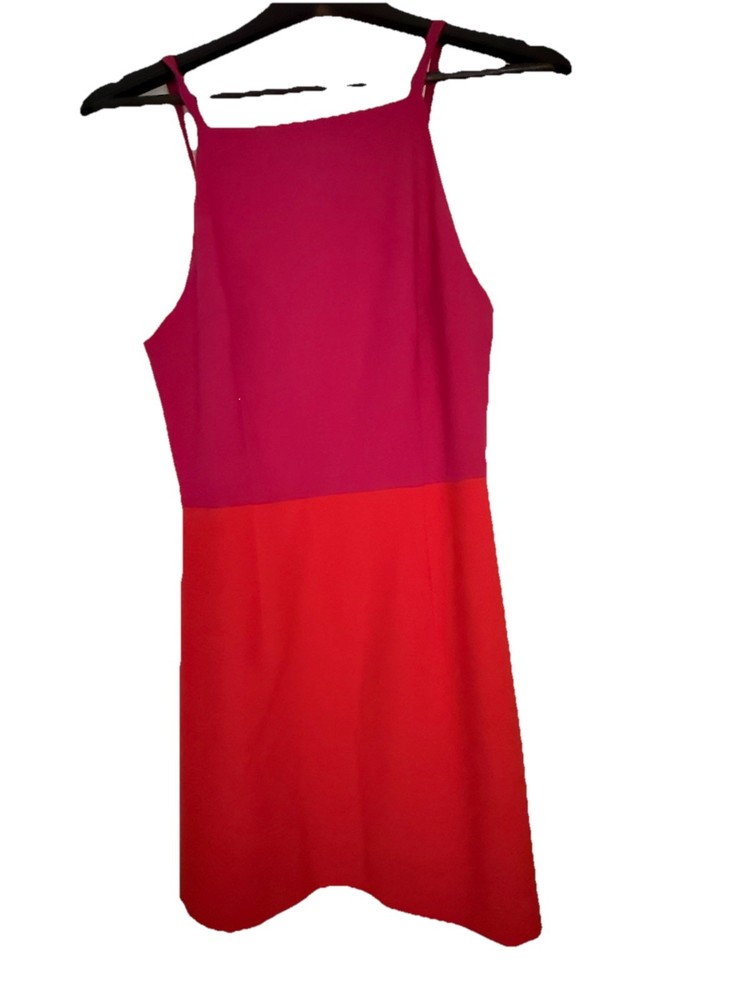 Women&rsquo;s French Connection, Red And Fuchsia Spaghetti Strap Short Dress Size 6