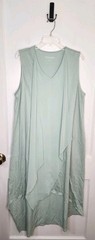 Soft Surroundings Dress Size 1X Amalfi Sea Mist Mint Blue Sleeveless Lagenlook