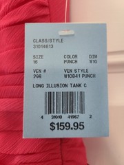 Bridesmaid Formal David&rsquo;s Bridal Gown Punch Sleeveless Size 16 NWT