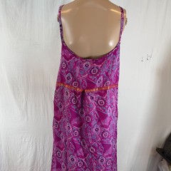 Handmade Multicolor Floral Geometric Maxi Sundress Sz L. SIlk?