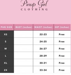 Pinup Couture Womens Wrestler Retro Style Swing Rockabilly A-Line USA-XS