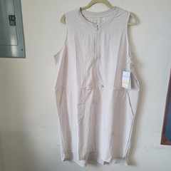 zella NWT getaway front zip utility active mii dress size 2X color cream