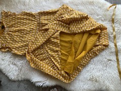 J. Crew Tiered 100% Cotton Voile Midi Dress Mustard Gold Flutter Sleeve Large