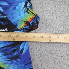 Royal Hawaiian Creations Dress Womens 4XL Blue Floral Cotton Short Sleeve