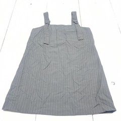 Silence + Noise Dress Womens Medium Gray Pinstripe Pinafore Jumper Sleeveless