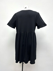 Ex M&S Ladies 100% Cotton Jersey Round Neck Stretch Dress Plus Sizes 20 22 24