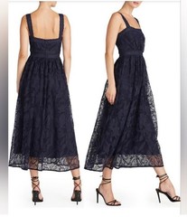 ML Monique Lhuillier Lace Midi Dress, Blue, Size 2