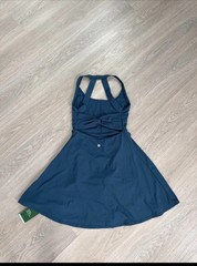 Halara SoftlyZero Airy Backless Fit & Flare Active Dress w/ Pockets Blue S