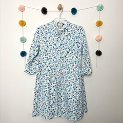 Tuckernuck Bluebell Floral Ditsy Calico Royal Shirt Dress