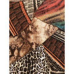 Vintage Concept Patchwork Dress Size Medium, Midi multi color/texture Boho Dress
