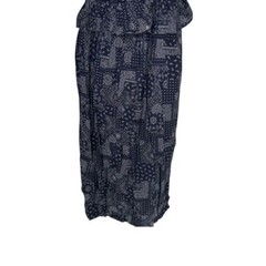 En Saison NEW Navy White Daytona Western Coastal Cowgirl Midi Dress Size Large