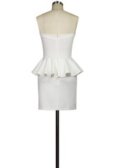 OOAK COUTURE GOLD STUDS BUSTIER WEDDING PARTY VEGAS HONEYMOON PEPLUM PINUP DRESS