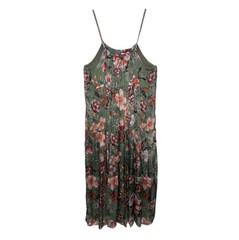 Elena Baldi women&rsquo;s floral tropical silk blend sleeveless maxi dress beach