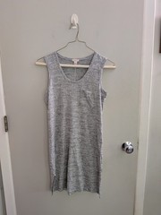 J. Crew XD Heather Gray Knit Shift Tank Dress Luxury Summer Travel Classic EUC