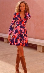 Mister Zimi Dress Size 10 AU Giselle Mini in Juniper Long Sleeve 70s NWT $179