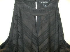 Roz & Ali Dress Womens Sz XL Black Halter Cut Out Eyelet Sleeveless Fit & Flare