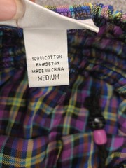 Self Esteem Vtg Y2K Plaid Halter Babydoll Mini Dress Womans Sz Med Pom Pom Trim