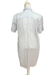 Organic John Patrick Button Up Cotton Silk t-shirt dress Tunic size Medium