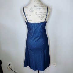 Faded Glory Y2K Denim Dress Womens Small Blue Cowgirl Western Babydoll