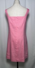 Antonio Melani Mini Dress Shift Large Sleeveless Linen Blend Pink Pockets $159