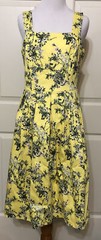 NWT Alex Marie size 8 yellow green white floral sleeveless A-line dress $139