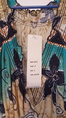 Just Funky Maxi Dress Woman&rsquo;s Size S Beautiful Green/Blue/ Tan