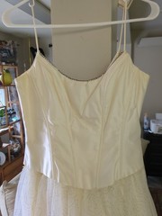 Jessica McClintock for GUNNE SAX Off White Corset & Tulle Wedding Prom Size 7