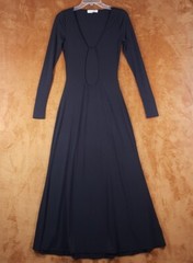 WEWOREWHAT Dress Womens XS Black Pullover Long Sleeve Cut Out Maxi Stretch $148