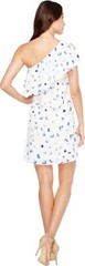 CeCe Floating Petals Ruffled One Shoulder Dress New Ivory Size 8