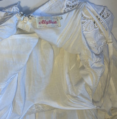Lovely Alythea White Cotton Lace Embroidered Summer Sun Dress Lined – Small