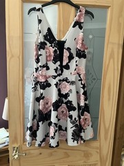 New Look Floral Skater Dress Size 12 Occasion Party Dress