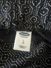 NWT Old Navy Off The Shoulder Dress, L, Navy/white, Bell Sleeves, Rayon