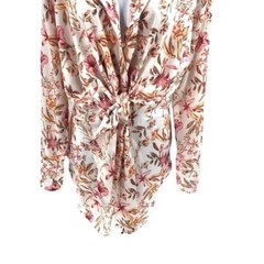 Runaway The Label | NEW Ruby Alani Front Tie Mini Dress in White Floral Size XL