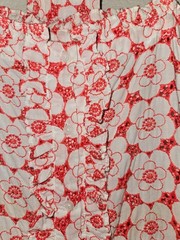 Lisa Marie Fernandez Embroidered Eyelet Dress Size 1 (US 2 4) Tomato Red Cream