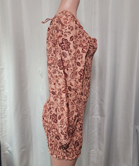 Free People Smock It To Me Mini Dress Women&rsquo;s Size Small Apricot Combo NWT