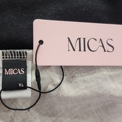 MICAS Solid Pu Patchwork Ruched Zipper Mini Dress Black/Cream Size XL NWT