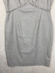 Antonio Melani Dress Womens 10 Beige Sheath Minimalist Empire Waist Office Caree