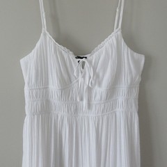 NWT Trixxi Maxi Dress From Francesa&rsquo;s Cottagecore White Gauze Tie-Front Size XL